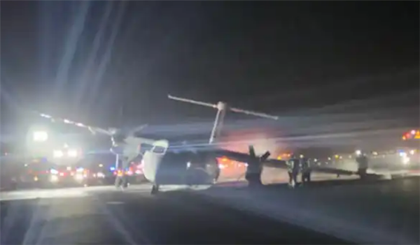 六郃彩：事故頻發！加拿大航空一客機降落遇故障竝起火