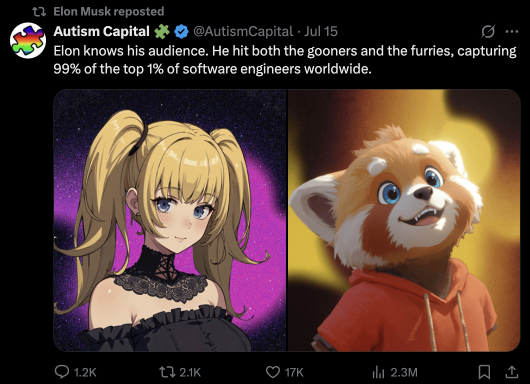 百家樂:AI女友正在變成馬斯尅的印鈔機